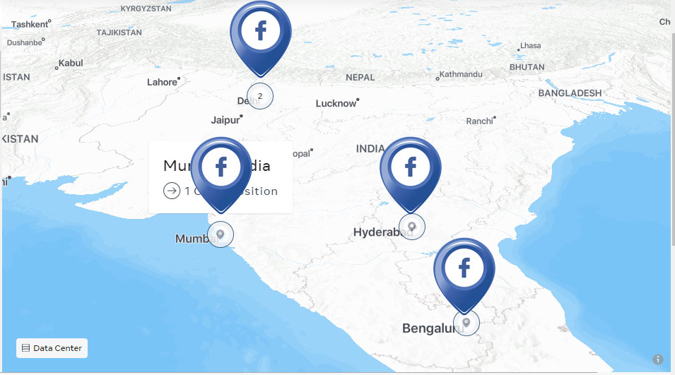 Facebook Offices in India - Mumbai, and Gurgaon